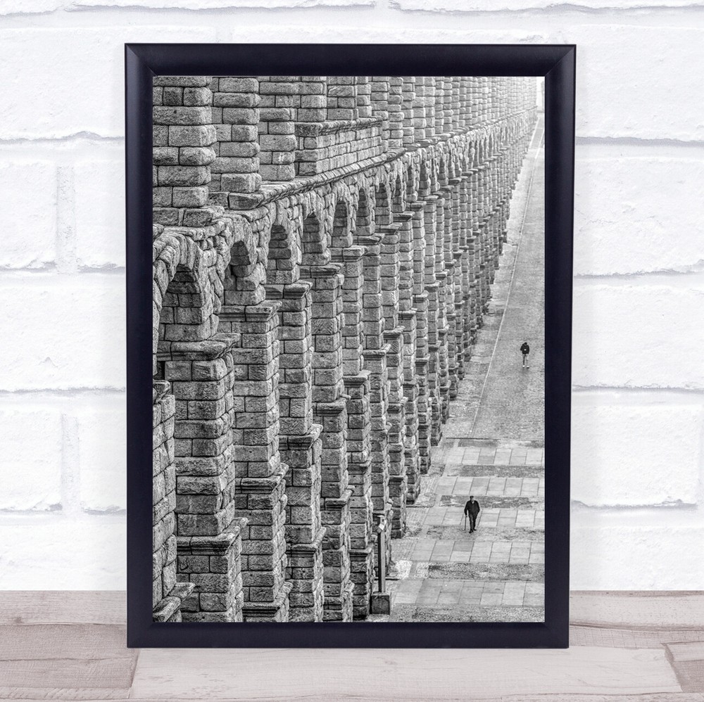 Urban City Street People Wonders Architecture Fog Wall Wall Art Print