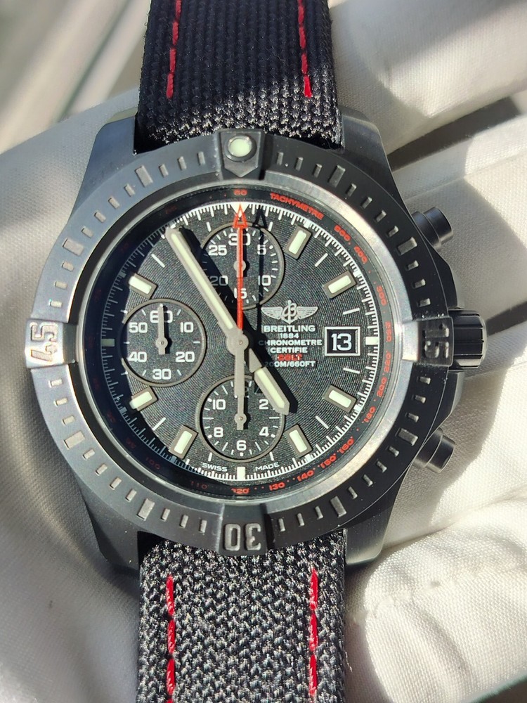 Breitling Colt Chrono Automatic 44mm PVD Limited Edition Black Dial Men's Watch M13388
