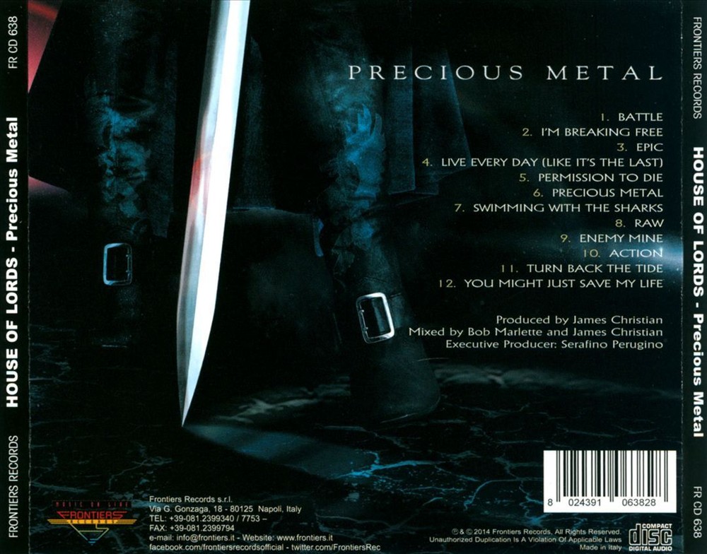 House Of Lords Precious Metal Brand New Rock CD Album