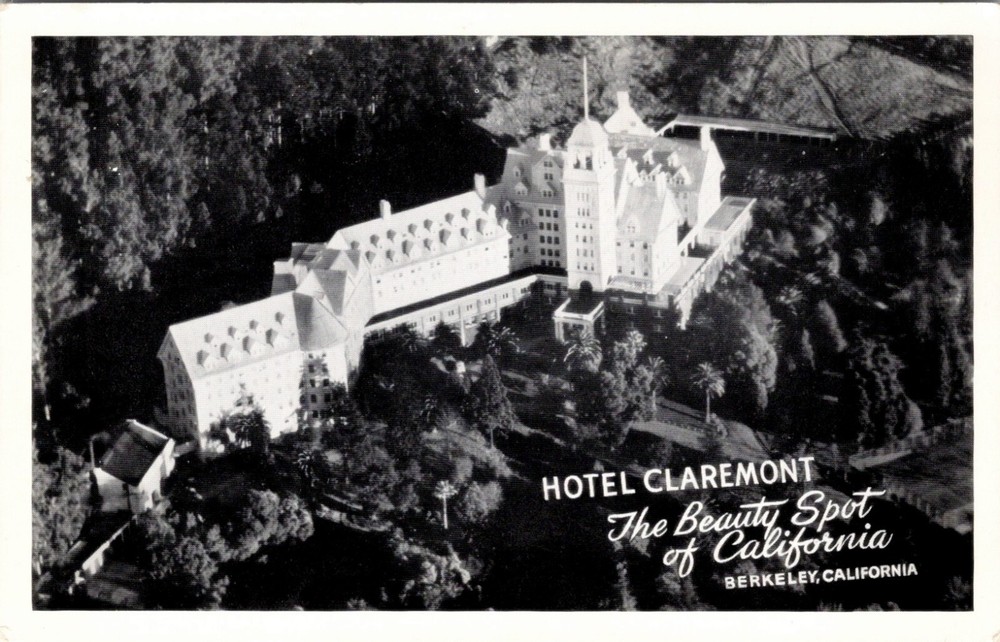 Berkeley California CA  Aerial View Historic Hotel Claremont  C. 1930  Postcard