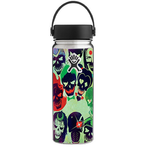 Skin Decal for Hydro Flask 18 oz Wide Mouth / Skull Squad, green berets