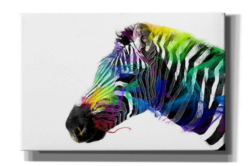 Epic Graffiti 'Zebra' by Karen Smith, Giclee Canvas Wall Art