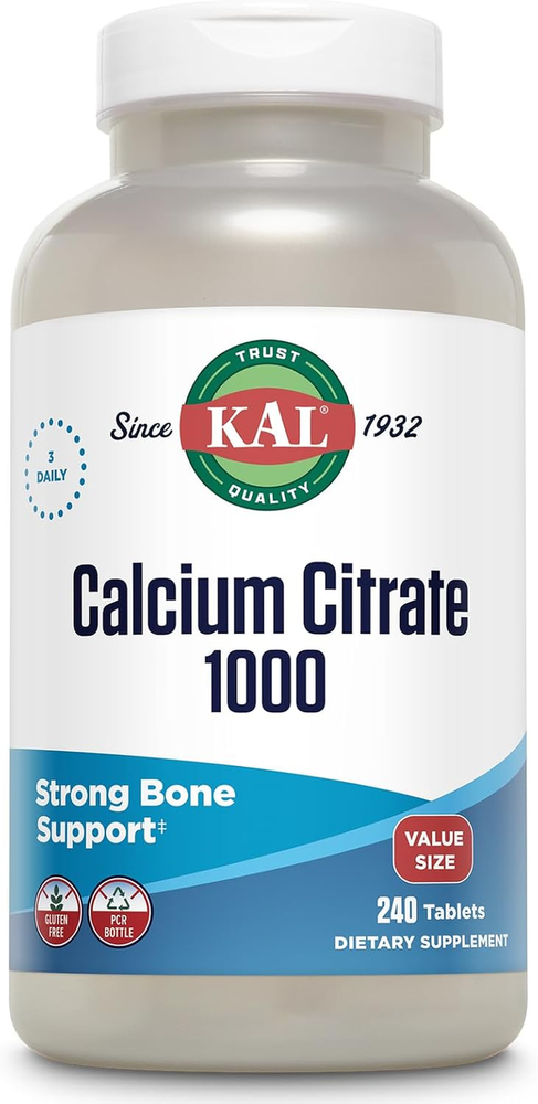 Calcium Citrate 1000Mg, Calcium Supplements for Women and Men, Bone Health, Teet