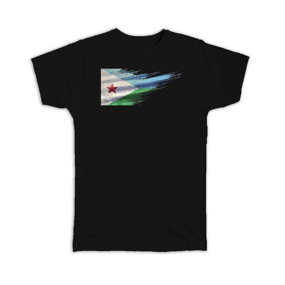 Gift T-Shirt : Djibouti Flag Modern Country Expat