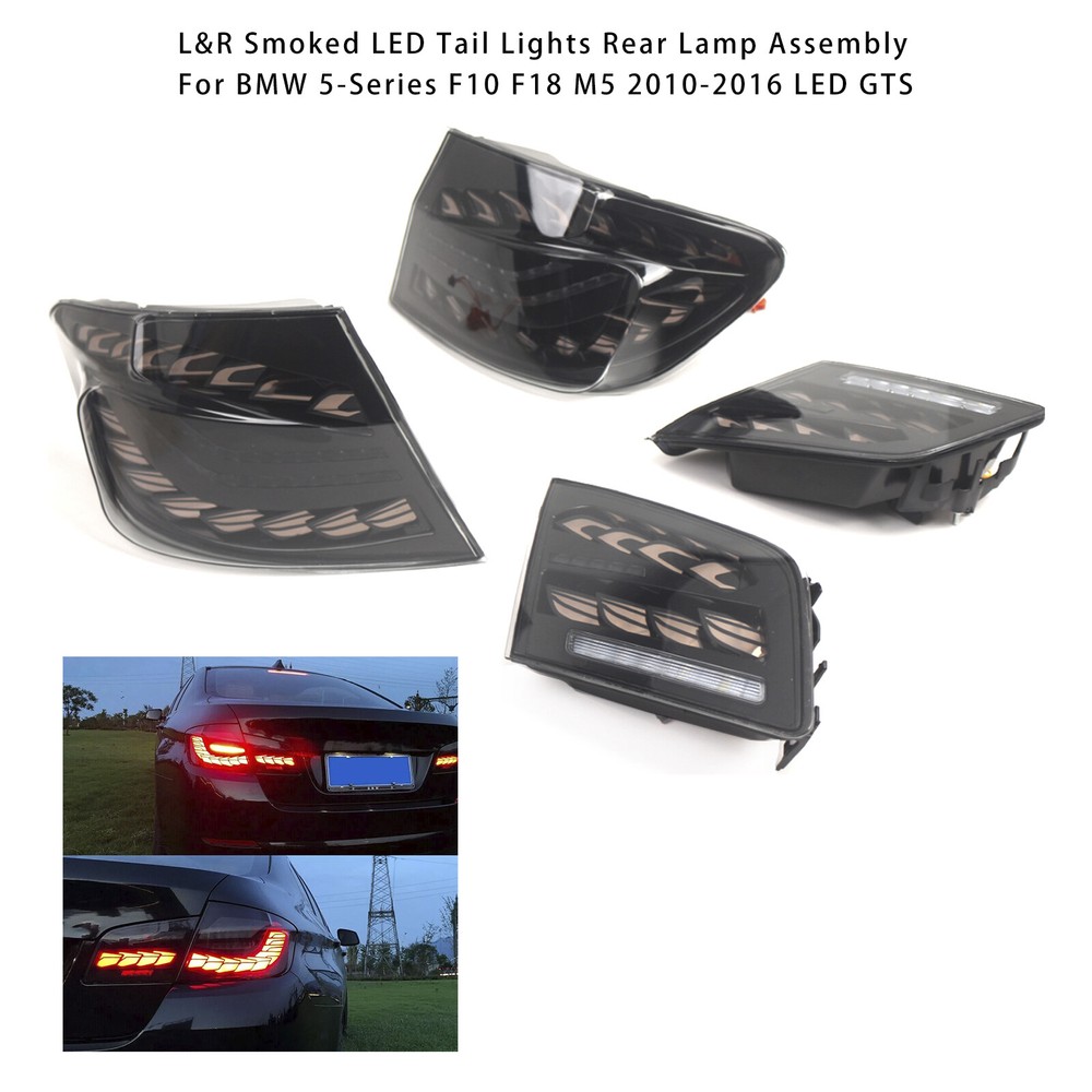 Smoked LED Tail Lights Rear Lamp For BMW 5F10 F18 M5 2010-2016