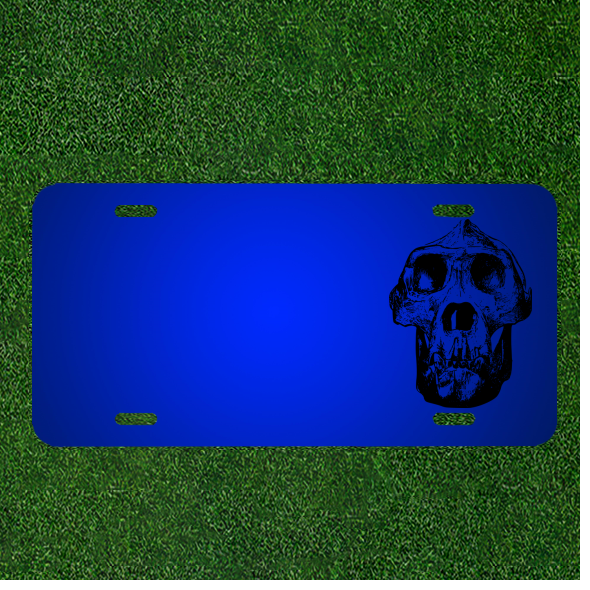 Custom Personalized License Plate With Add Names To Animal Bone Gorilla Head