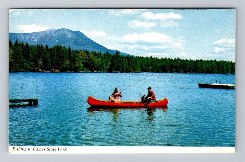 Baxter State Park ME-Maine Mt Katahdin from Kidney Pond Vintage Postcard