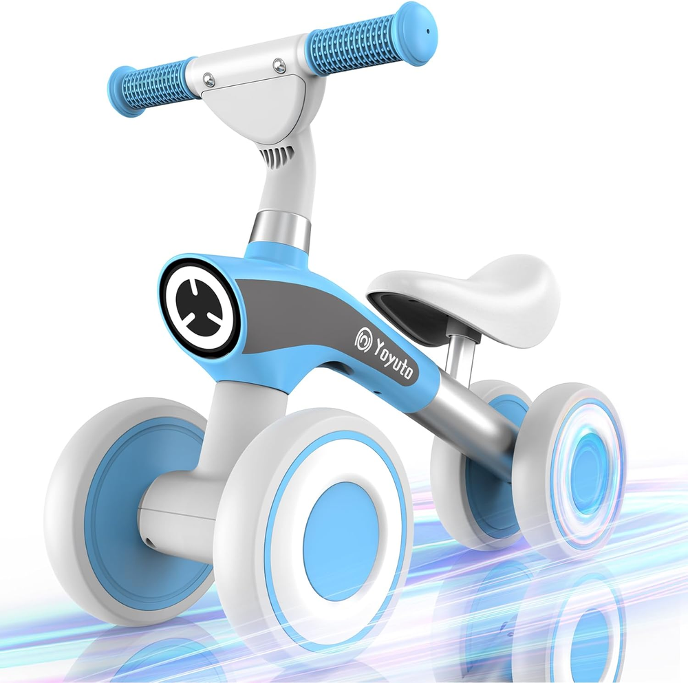 Baby Balance Bike for Toddlers 12-36 Months with 4 Silent Wheels