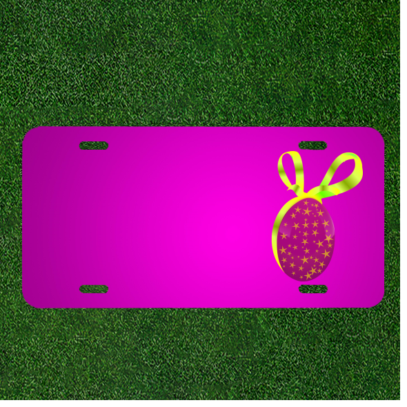 Custom Personalized Easter Egg Car License Plate with Names Gift