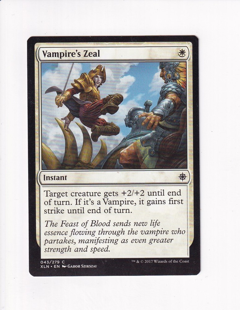 2017 VINTAGE MAGIC THE GATHERING MTG VAMPIRE'S ZEAL (#1) (PdC)