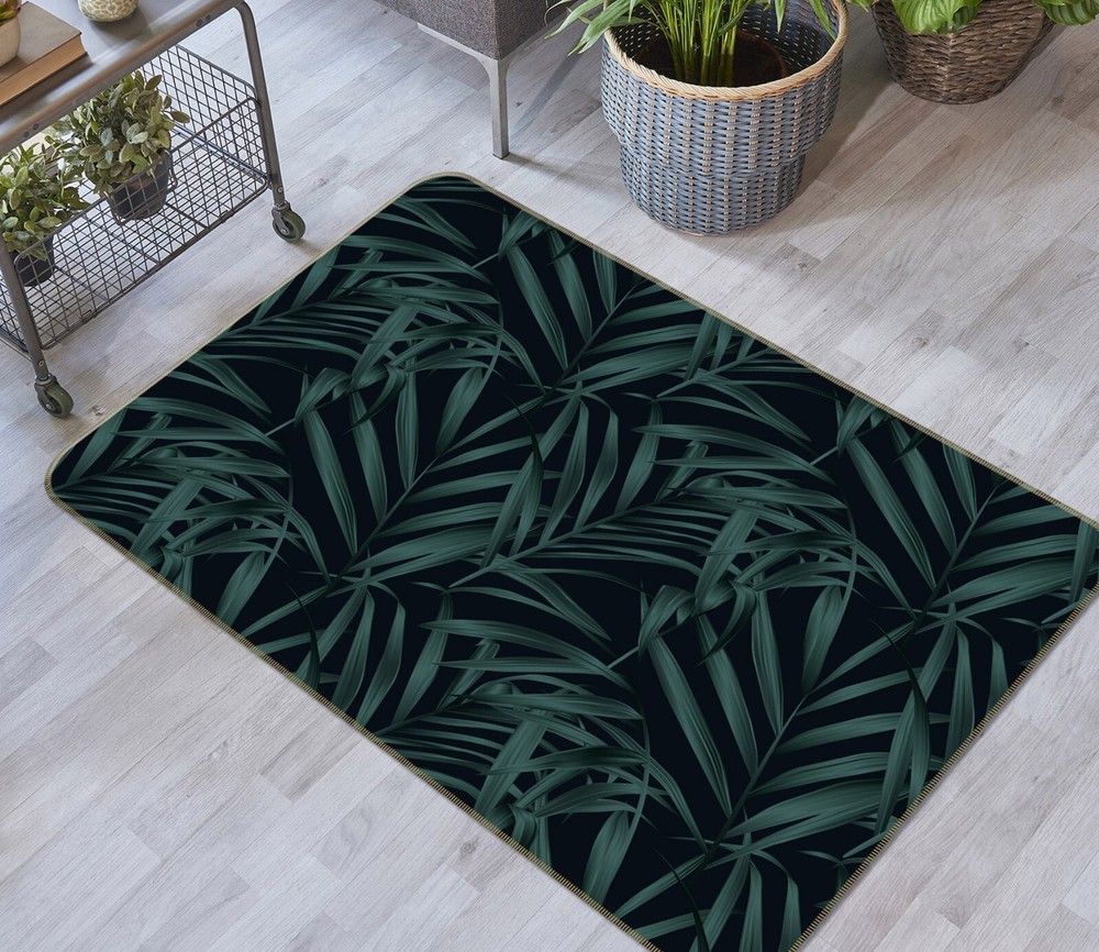 3D Dark Green Leaves ZHUC269 Game Non Slip Carpet Mat Photo Carpet Amy