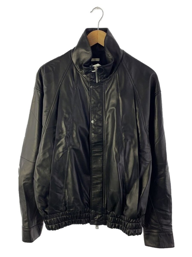 Phebus Black Leather Blouson Jacket Size 5 Model 243-11-03