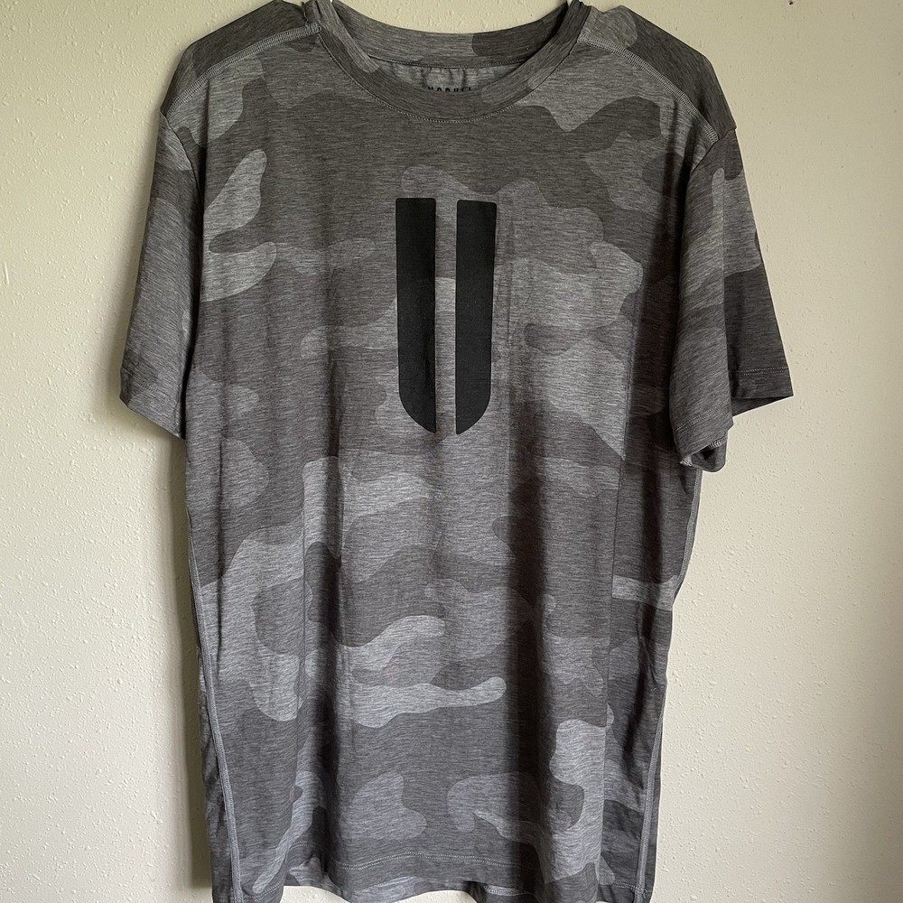 Nobull Just The Horns T-Shirt Mens Large Gray Camouflage Short Sleeve Streetwear