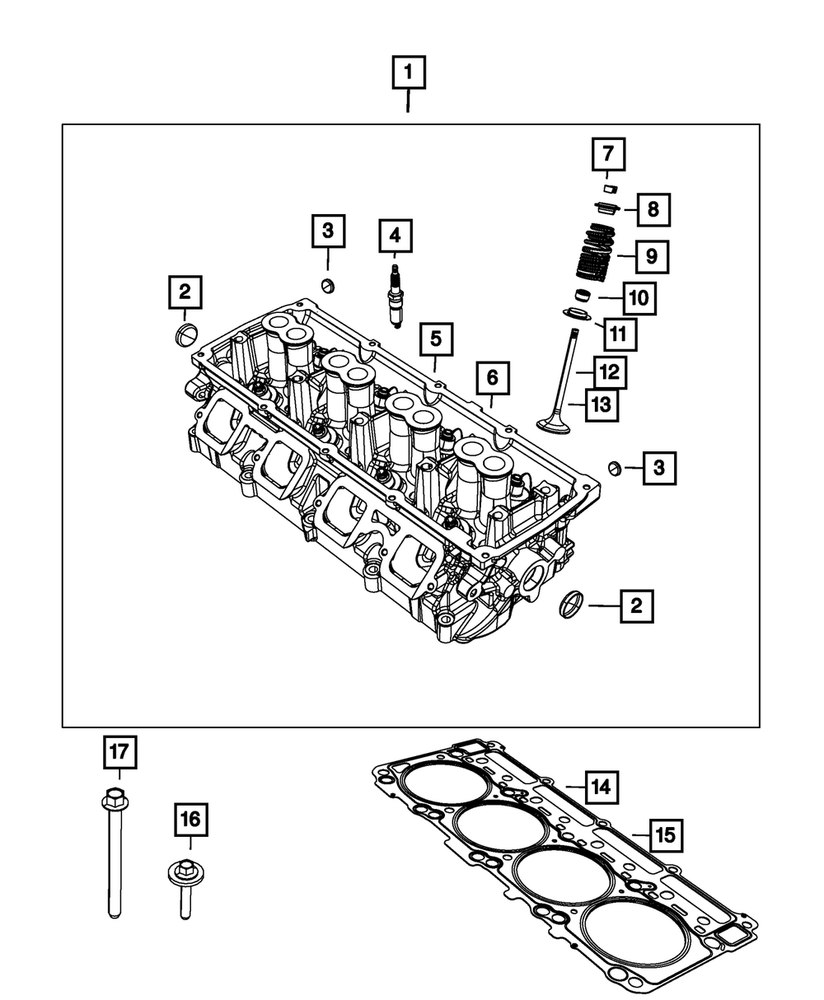 Genuine Mopar Cylinder Head Gasket 68240108AA