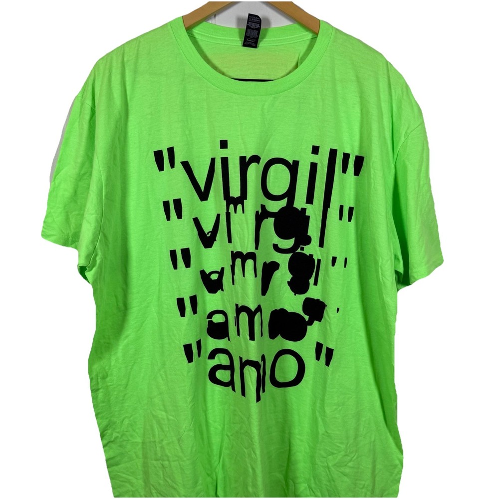Virgil Abloh x MCA Chicago Figures of Speech Amo Tee Lime Size 2XL NWOT Sold Out