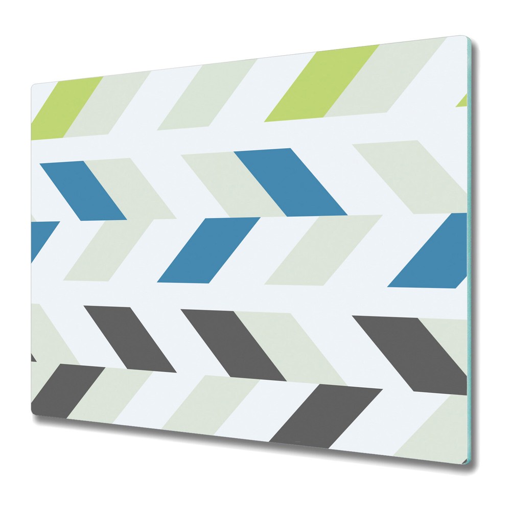 Glass Chopping Board Utensil Board Herringbone Broken Twill Weave 60x52