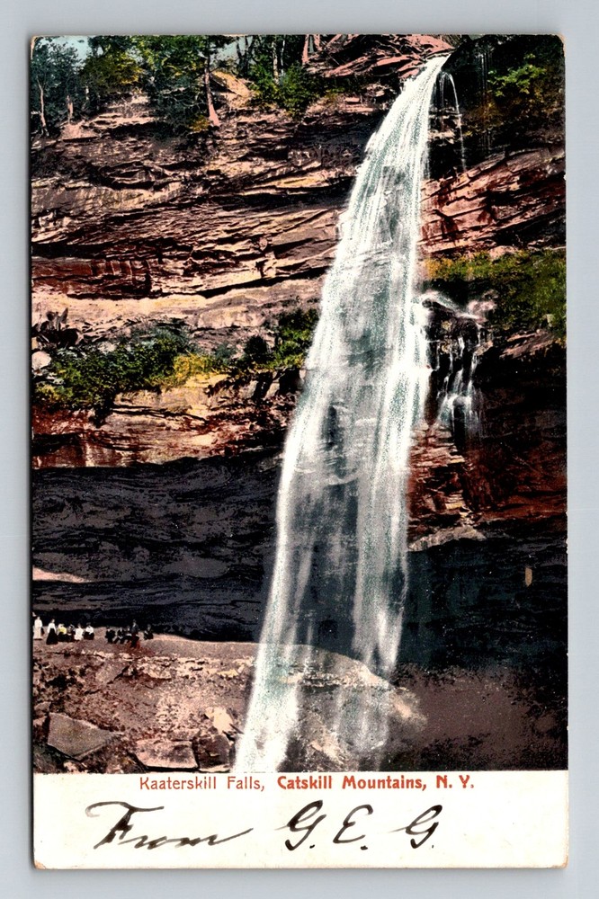 Catskill Mountains, NY-New York, Kaaterskill Falls Vintage c1910 Postcard