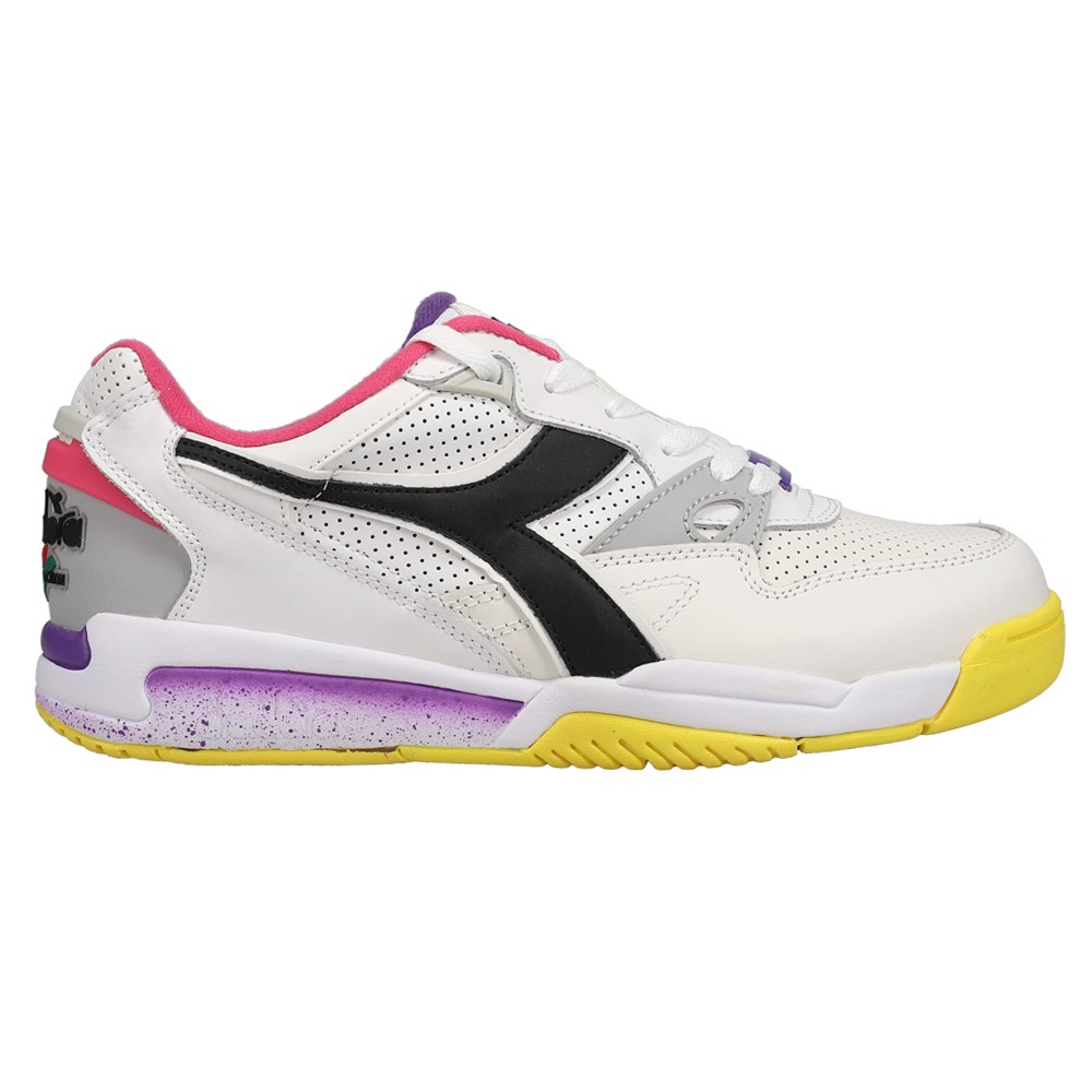 diadora Rebound Ace Perforated Lace Up  Mens White Sneakers Casual Shoes 173079-