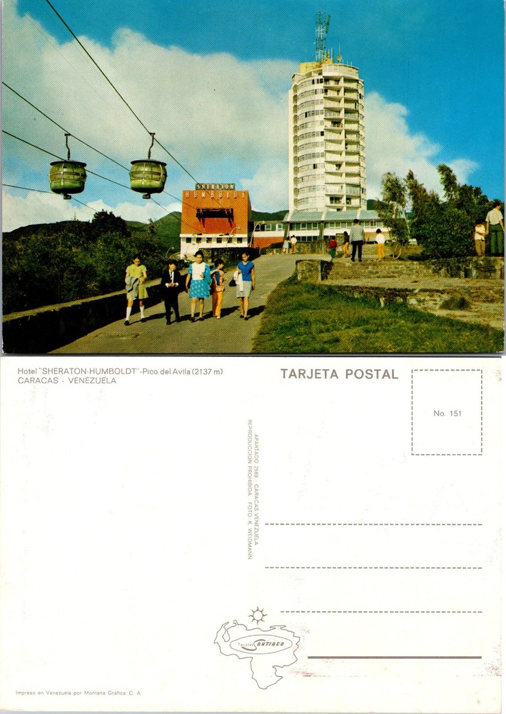 Continental Hotel Sheraton Humboldt Caracas Venezuela Postcard