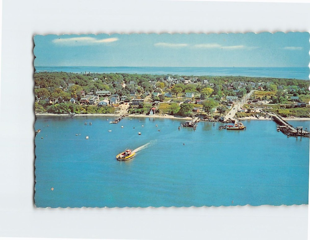 Postcard Aerial View Peaks Island Maine USA