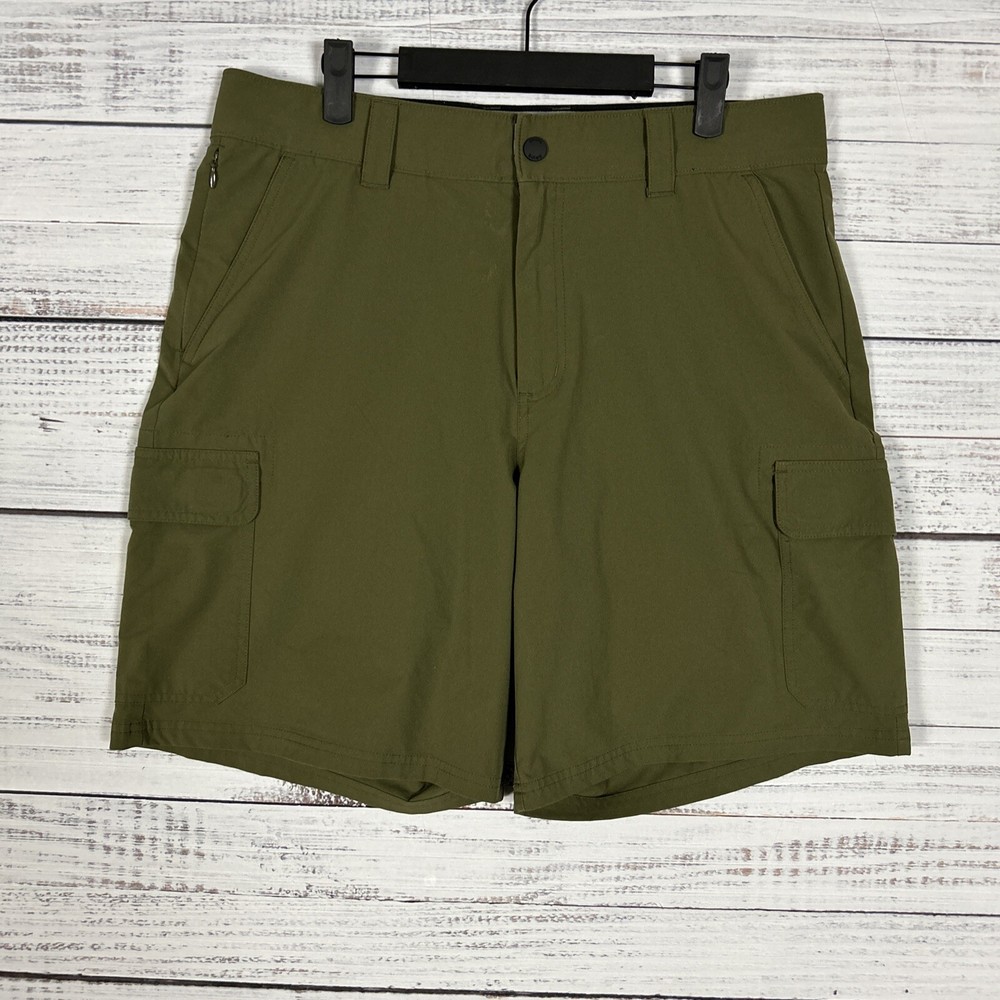 Orvis Shorts Mens 34 x 9 Cargo Performance Olive Green Casual Outdoor Stretch
