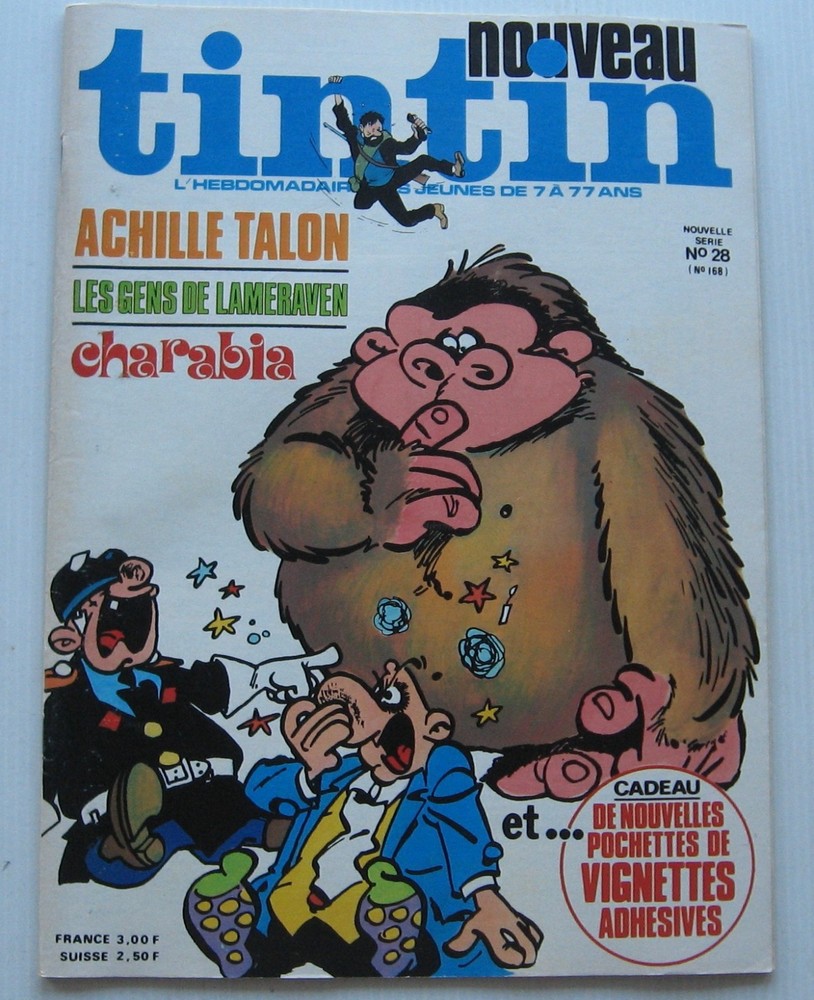 Journal Tintin No 168 Achilles Heel/Charabia/Tintin & The Picaros 1976 Good-image