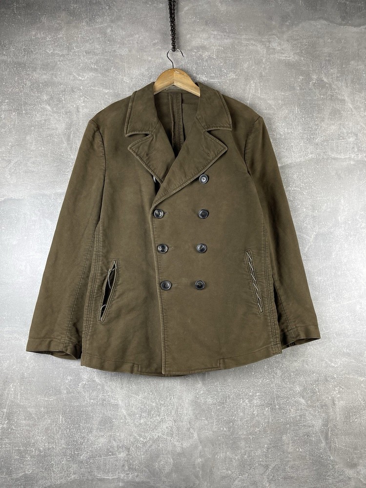 Boglioli Dead Stock Double Breasted Cotton Jacket Brown Size 46 Made in Italy