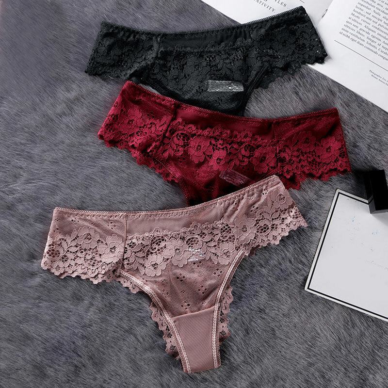 Women Sexy Lace Underwear Panties Brief Bikini Knickers Thongs G-string S-XL