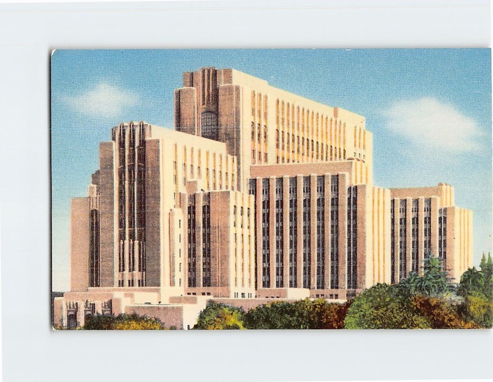 Postcard Los Angeles County General Hospital Los Angeles California USA