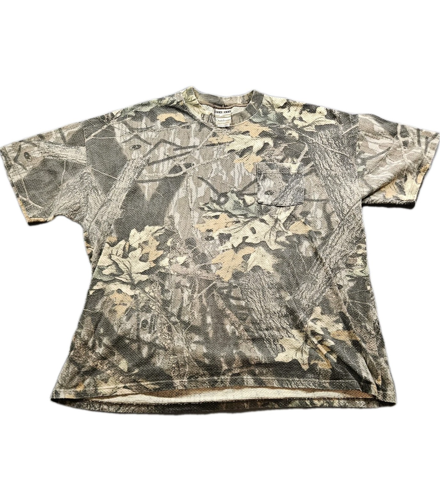Vintage 90s Jerzees Camo Breathable Pocket T-shirt Hunting Outdoors Y2K Size 3XL