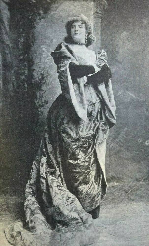 1900 Vintage Magazine Illustration Actress Ada Rehan