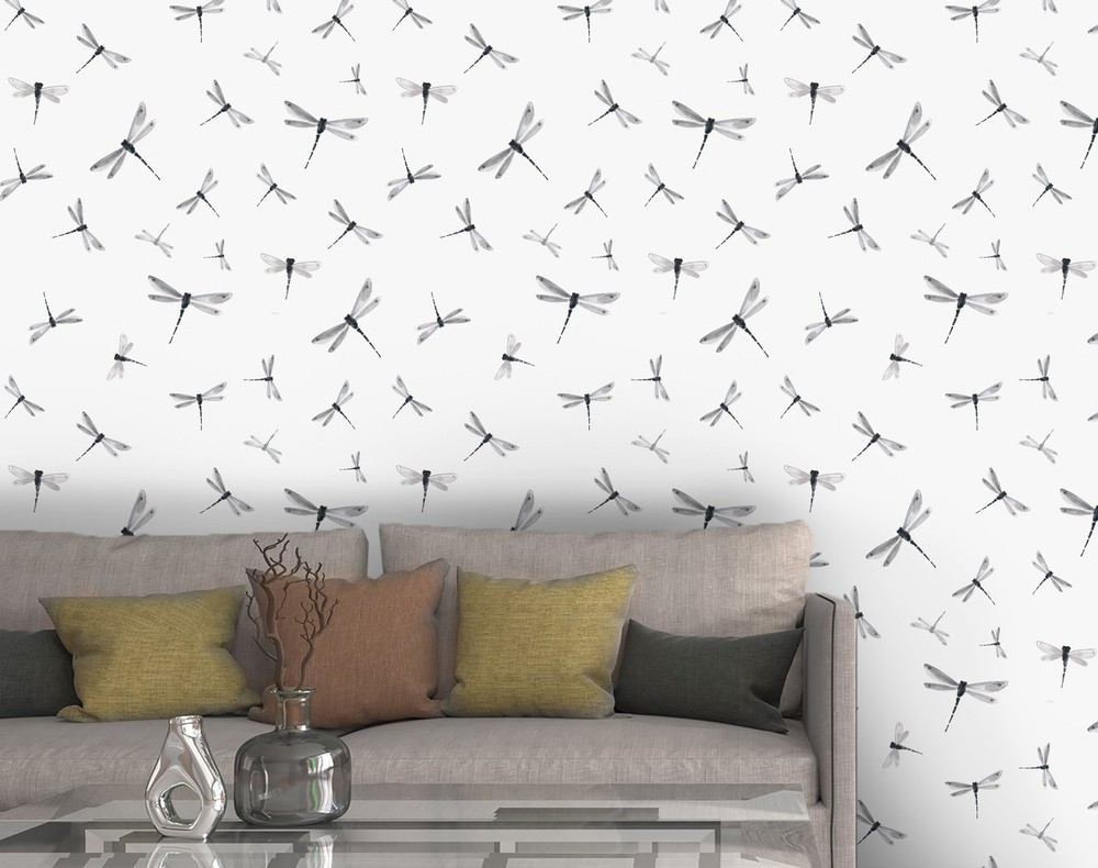 3D Insects Dragonfly Pattern Wall Murals Wallpaper Murals Wall Sticker