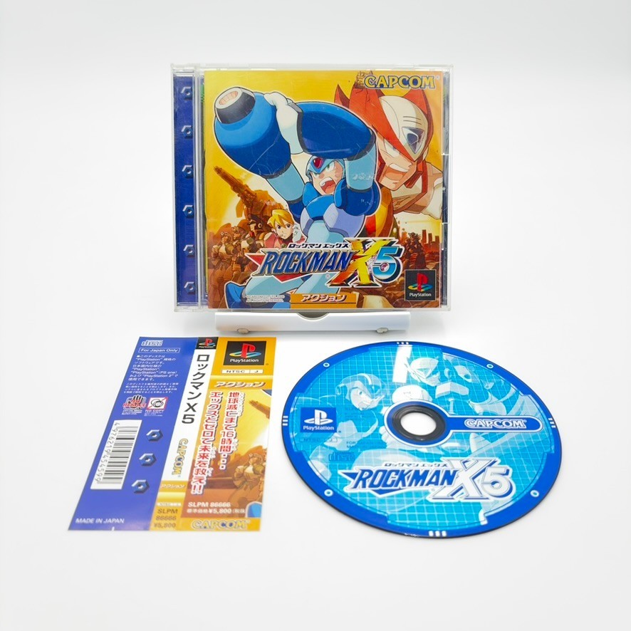 ROCKMAN X5 Megaman PS1 Playstation Japanese Version NTSC-J w/Spine