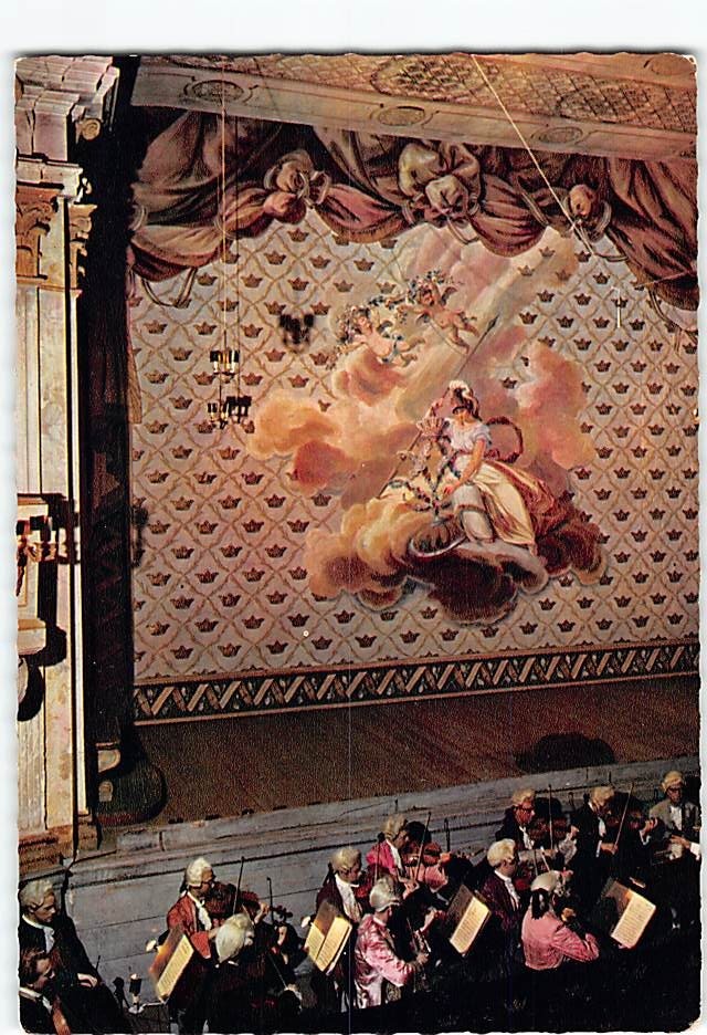 Postcard The Curtain Royal Court Theatre Drottningholm Sweden