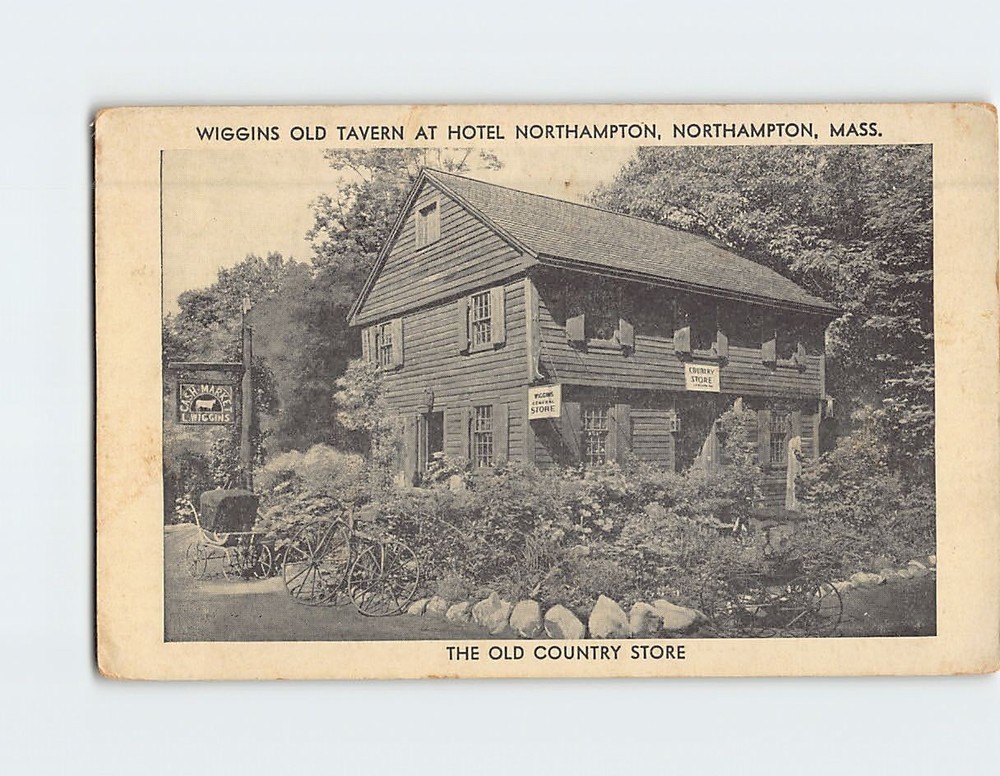 Postcard Wiggins Old Tavern & Hotel Northampton Massachusetts USA