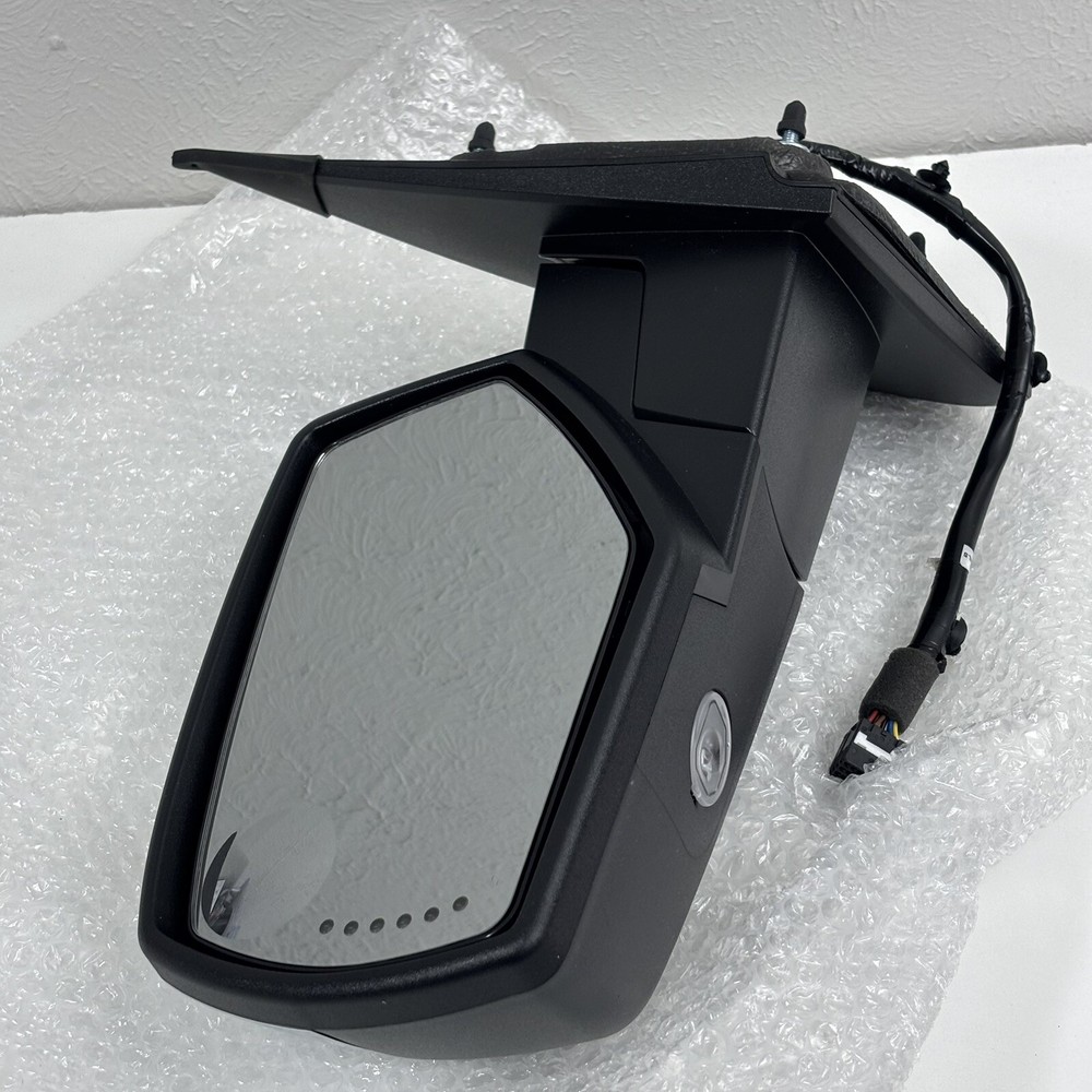 TRQ Mirror Power Folding Heated Memory Signal Puddle Chrome LH for GM Pickup