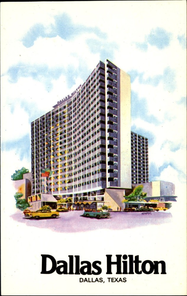 Dallas Hilton ~ Dallas Texas TX ~ artist rendering ~ Carte Blanche advertising