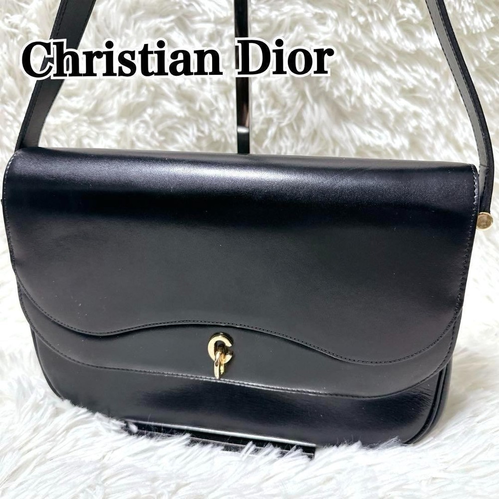 Christian Dior Extreme Black Shoulder Bag with CD Logo