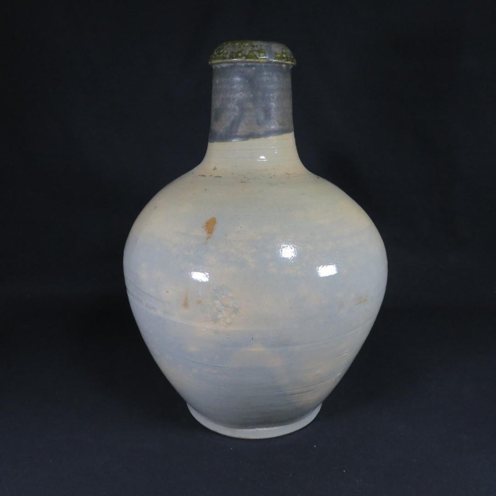 Taisei Sake Vase Folk Art Period Flower Decor Vintage Japanese Ceramics