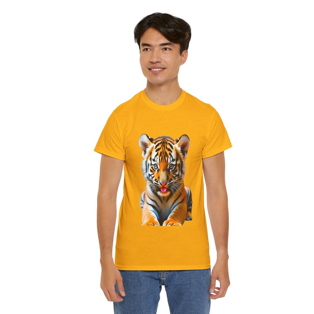 Tiger Cub Illustration Tee | Cute Baby Tiger Graphic Shirt