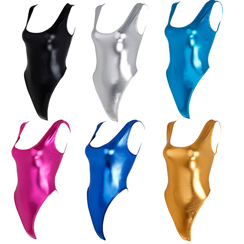 Womens Bodysuit High Cut Jumpsuit Pool Leotard Monokini Romper Thongs Swimwear