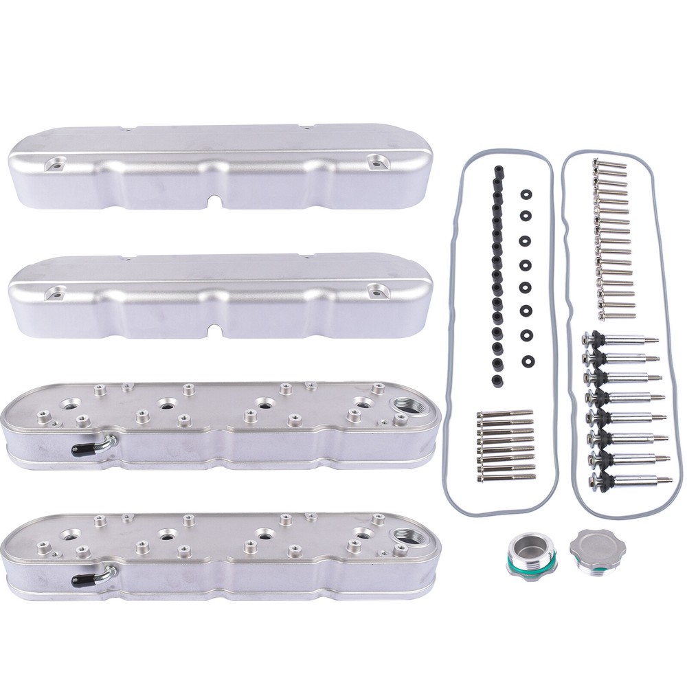 LS Aluminum Valve Covers w/Coil Mounts & Covers for Chevy LS LS1 LS2 LS3 LS6 LS7