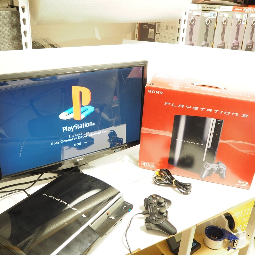 Sony PS3 CECHL00 Black Console with Box from Japan Tested Working