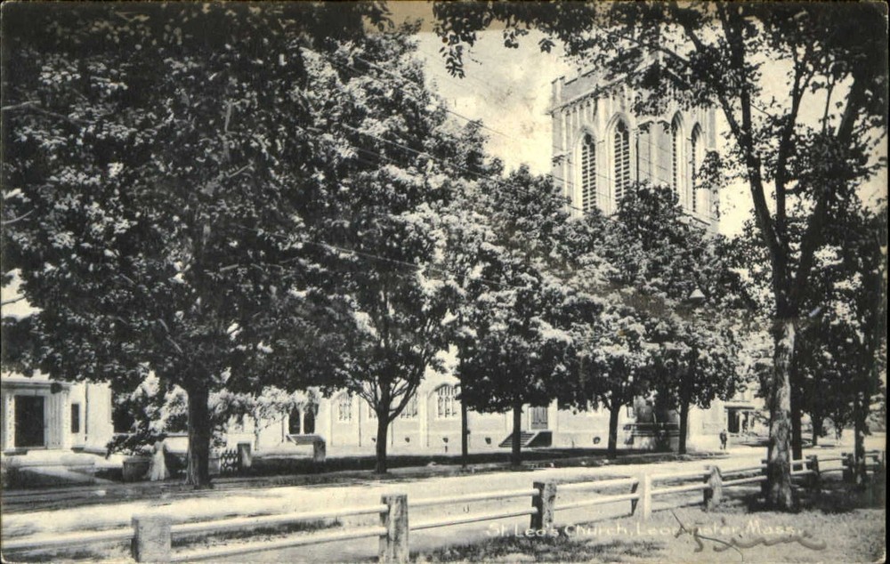 St. Leo's Church Leominster Massachusetts MA Rotograph UDB mailed 1907