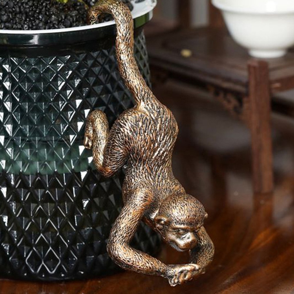 1pc Pot Buddies Monkey Pot Garden Plant Pot Hanger Hanging Decorative Ornament