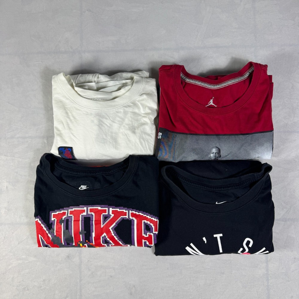 Nike Dri-Fit Jordan Mens T-Shirt Multicolor Graphic Short Sleeve 2XL Lot of 4