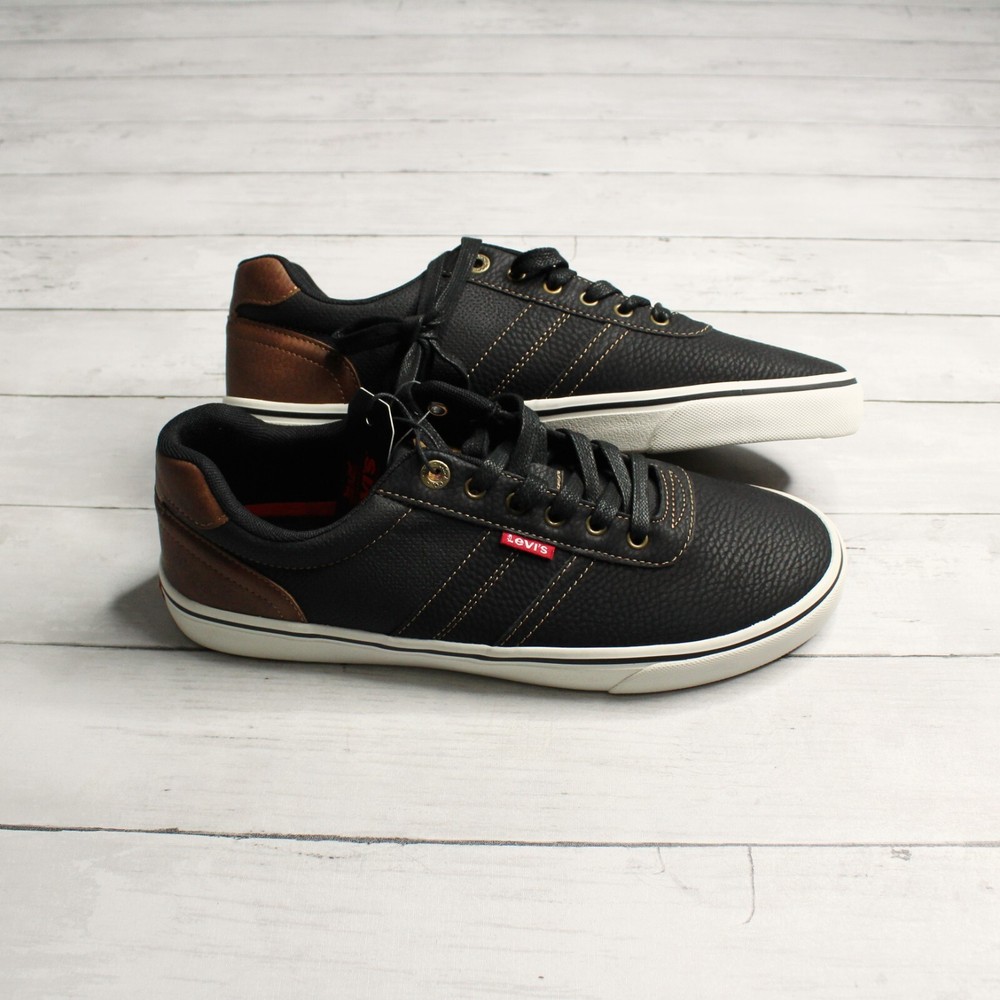 Levi's Men's Sneakers Size 9.5 Black Brown Casual Shoes