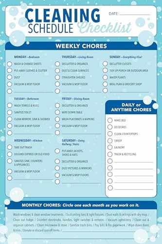 Cleaning Schedule Checklist Note Pad - Stationery, by Peter Pauper Press - New