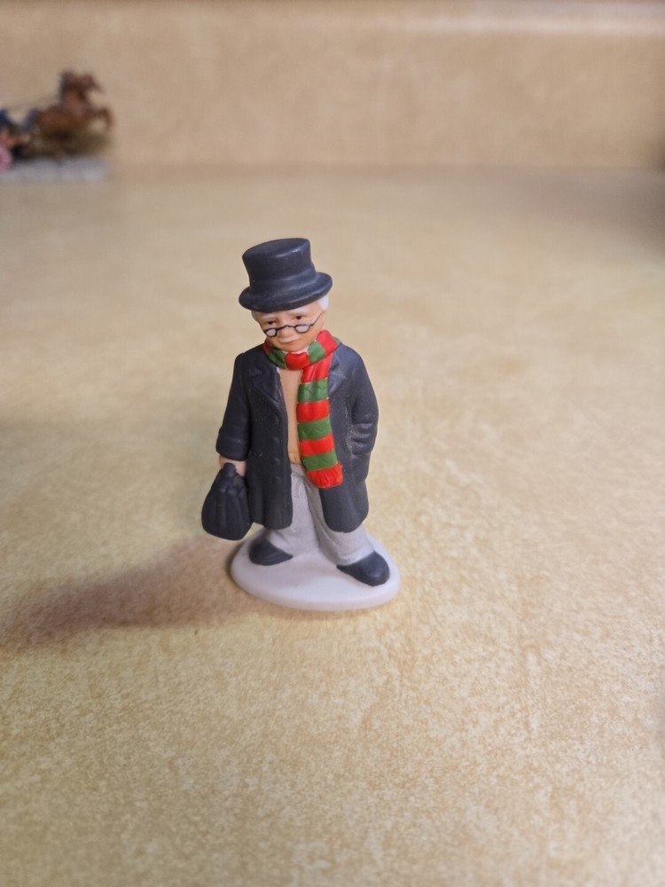 VTG Lefton Colonial Village 1990 Doc Mitchell Doctor Christmas Figurine