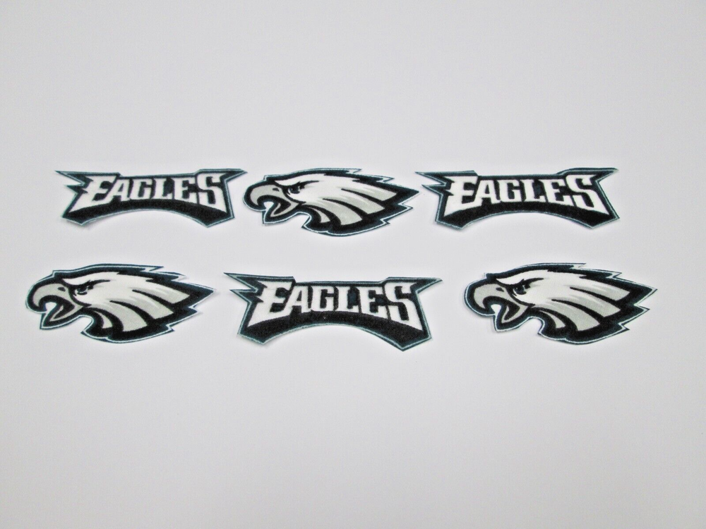 Philadelphia Eagles - Fabric Applique Iron Ons - 6 Pieces